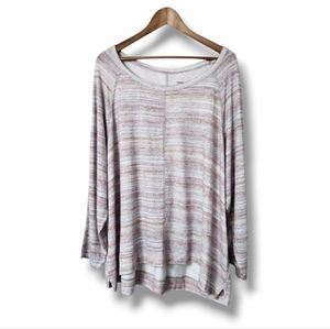 Multicolor Space-dyed Long Sleeve Sweater | Sonoma | 3X